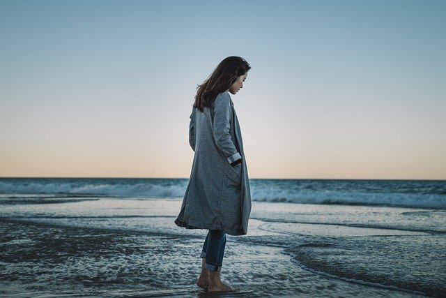 girl, nature, winter